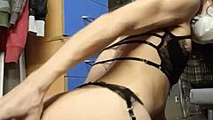 Christylovver Enjoys A Little 18+ Doggystyle With Huge Dildo And Small Cock In Homemade Anal Solo