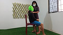 Oh Wow! Teaching Muscular Bodybuilder How To Fuck Huge Tits Latina Neighbor!