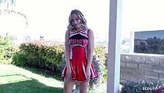 Sweet Blonde Cheerleader Teen 18+ Daisy Lynne Tricked Older Neighbor To Rough Fuck!
