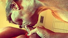 Granny Velma Dinkley in amateur cosplay sucks cock deepthroat pov in mature homemade close-up action