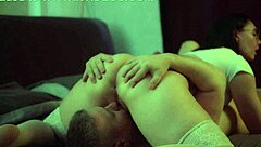 Perverted man gives cunnilingus to his milf for real orgasm