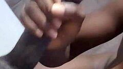 Taking that chocolate stick all in like a pro.