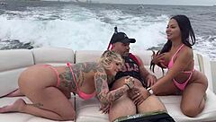 kali roses and brandyslicious take intense double face fucking and rough doggystyle pounding from teddy tarantino on luxurious yacht!