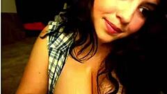 stunning babe teases with massive tits