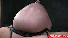 In a bound session the submissive gets deeply anal penetrated by the relentless sex machine