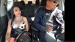 Skinny Tattooed Latina Baby Kat Rides Cowgirl In Outdoor Casting Creampie With Luis Garay