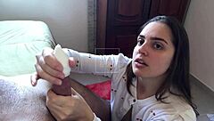 Hinting At Cumming And Squirting On Ample Chest Of Partner's Best Friend