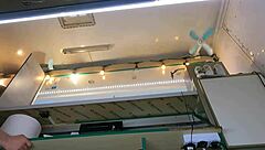 i feel so excited watching the boss tease his sexy shop assistant's wet shaved pussy outdoors while she chats with the customer