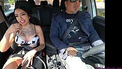 Skinny Tattooed Latina Baby Kat Rides Cowgirl In Outdoor Casting Creampie With Luis Garay