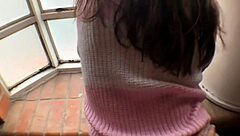 Petite teen blows cock until cum fills mouth