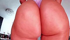 Intense Oiled Booty Bounce Dildo Ride