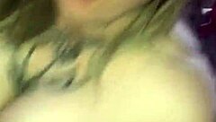 Oh wow, blonde amateur with big natural tits deepthroats black cock on Halloween!