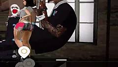 damn, this big booty bitch is twerking hard at my party - join in!