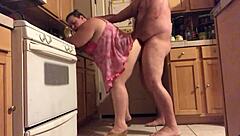 Curvy Wife Teases In Kitchen With Bbw Allure?