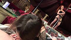 Not so innocent dancer strips at night club, fingers tight shaved pussy in pov interview