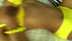 Asian Ladyboy Neth Teases In Yellow Lingerie Fingering Ass To Cum