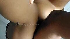 he rams my hairy asshole and pussy simultaneously in the bathroom with intense doggystyle action.