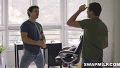 thick milf suggests swapping partners with friend for wild group orgy fun in bedroom