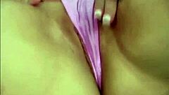 Lick my pussy over top my wet panties in hot interracial oral session!