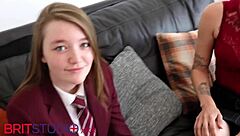 Stepmum Teaches Student Cock Sucking Cum Swallowing Group Party With College Girls