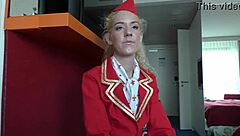 Oh wow, can you handle this monster black cock creampie in your skinny ass, pretty stewardess Monique Woods?