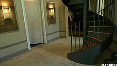 beautiful italian girl caught stealing gets anal fucked and double penetration by boss