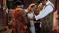 hey that blonde is so pretty getting three cocks in doggystyle quickie fucking