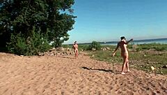Four Playful Girls Camping Out And Exploring Each Other With Toys