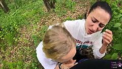 hey guys, can we do this amateur threesome blowjob outdoors with cum in mouth?