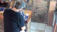 Caught wife cheating with pool guy on hidden cam in homemade voyeur video