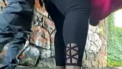 Raw Horny Black Cock Pounds Big Ass Outdoor