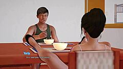 Blonde licks big ass outdoors while asian dances in panties on toilet with huge tits exposed