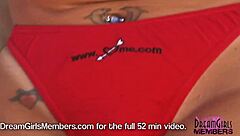 Wow, watch this gorgeous nervous blonde strip nude for her first time interview!