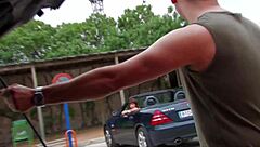 i gave a nice blowjob in the supermarket parking lot with my big cock lover