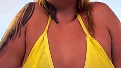 Quase Fui Expulsa Academia De Frente A Praia Copacabana Por Estar Treinando De Biquini Fio Dental Transparente E Todo Molhado Na Buceta Roshinha!