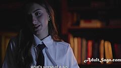 Teaching prayers while ass fucking her tight teen virgin butt in taboo anal instruction full movie with Penelope Kay