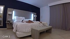 Huge-Titted Latina Fitness Babe in Thong Gets Spied on During Outdoor Workout by Muscular Amateur Leading to Intense Encounter