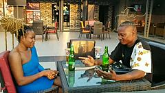 Intense Ebony Sex Goddess Meets Naija Pornstar for Exclusive Bar Fun Maximum Thrills