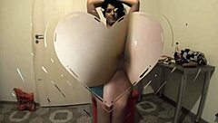 Curvy Latina milf teases with tight pussy and big ass, craving fat guy fucking in close-up action