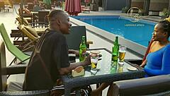 Intense Ebony Sex Goddess Meets Naija Pornstar for Exclusive Bar Fun Maximum Thrills