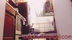 Huge Tall Giantess Ignores You While Cleaning Kitchen In Clothed Domination Webcam Voyeur Recording