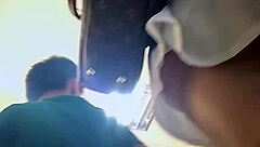 Feeling So Aroused By Young Asian's Purple Panties In Upskirt View