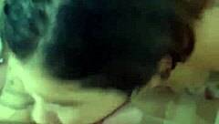 Man cums on her tits during armpit fetish play in bathroom shower