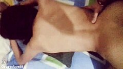 Doggystyle fuck contrasts with amateur Latina's intense big cock action.