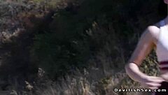 Brunette babe fucks her handsome coach