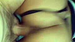 Amateur teen with big ass and tits enjoys anal play and dildo action with hired companion while partner is away.