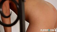 Hey, check out this Texas milf blonde with big boobs doing a softcore striptease