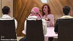 lo sceicco del kazzar 10. redhead skinny italian gets rimjob and anal assfucking with monster cock in casting interview.