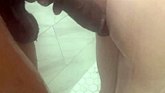 stepdaughter dared by friends to shower with bbc man and this happened. petite teen 18+ gets interracial fucking in wet shower with cumshot.