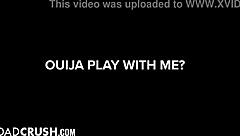 A spooky presence by DadCrush featuring Mochi Mona & Jay Rock with teen COWGIRL RIDING, cum SWALLOW, shaved PUSSY teasing in Halloween thong.